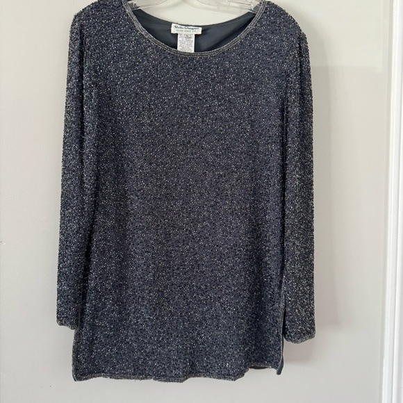 Ruth Chagnon 1960-70 vintage elegant and luxurious sequins top. Hi quality item - Picture 9 of 9